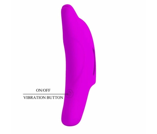 Pretty Love Delphini Finger Model - 10-Mode USB Silicone, Purple