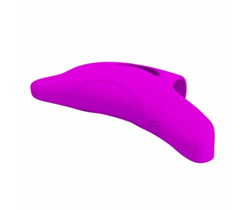 Pretty Love Delphini Finger Model - 10-Mode USB Silicone, Purple