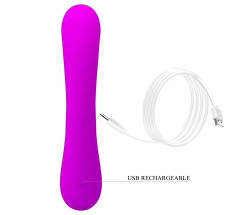 Pretty Love Sincere Intimate Dual Vibrating System Purple Silicone 23cm