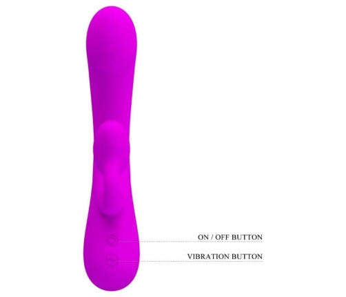 Pretty Love Sincere Intimate Dual Vibrating System Purple Silicone 23cm