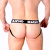 MACHO MX25NC Jockstrap Black XL Elastic Synthetic Leatherette