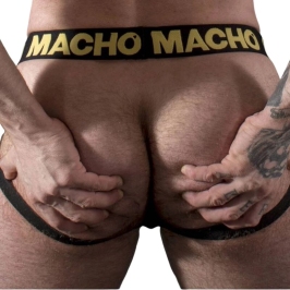 Macho MX25AC JOCK Yellow Synthetic Leather Athletic Support S