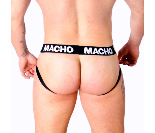 Macho MX27GR Jockstrap Synthetic Leather Gray Beige Size S