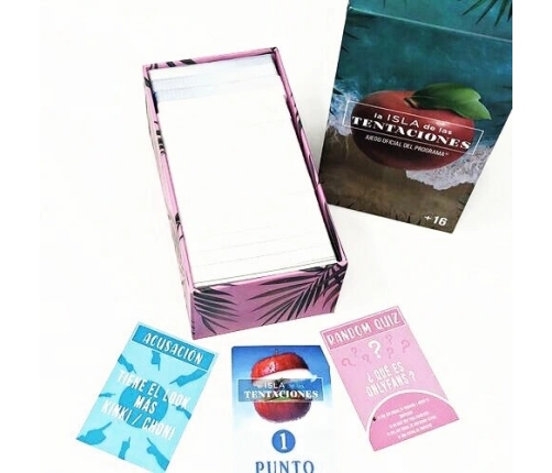 La Isla de las Tentaciones Party Card Game ES 350 Cards, 3-8 Players