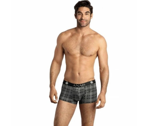 ANAIS FOR MEN Balance Boxer Shorts S Black-Grey Check Microfiber