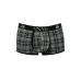 ANAIS FOR MEN Balance Boxer Shorts S Black-Grey Check Microfiber