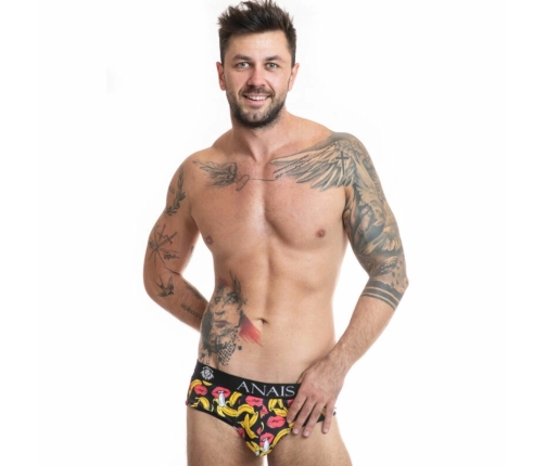 Anais Men Banana Jock Bikini S - Playful Lycra Briefs, Banana Print