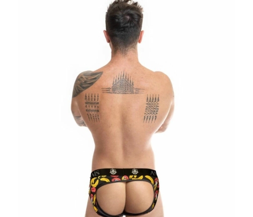 Anais Men Banana Jock Bikini L - Bold Print, Open Back, Lycra Comfort