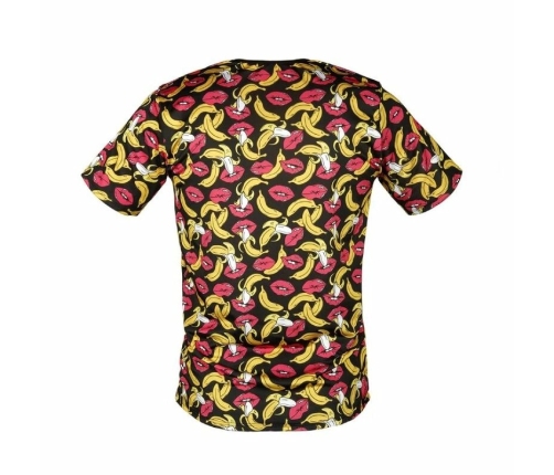 Anais Men Banana Print Lycra T-Shirt S - Soft, Fitted, European Design