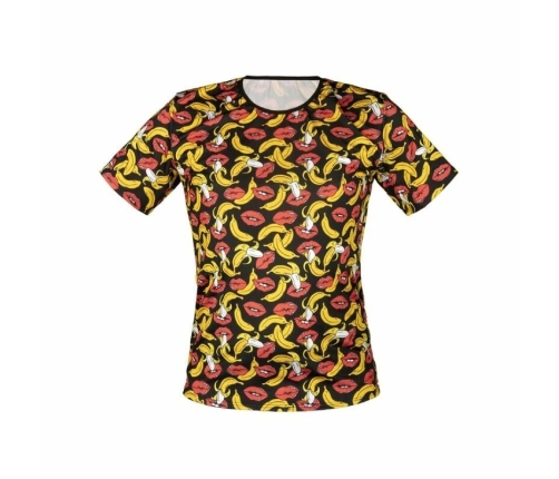 ANAIS MEN Banana Print T-Shirt XL - Soft Lycra, Modern Fit