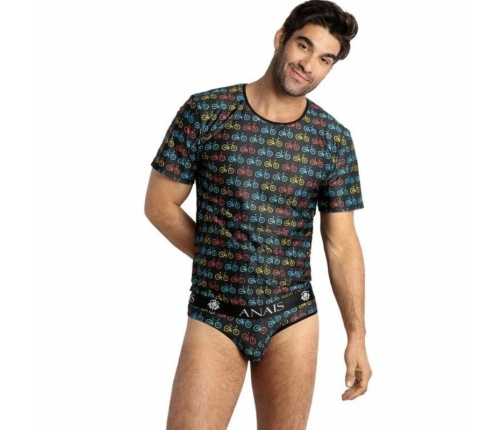 ANAIS MEN Benito T-Shirt L - Sleek Fit, Soft Polyamide-Blend, Black