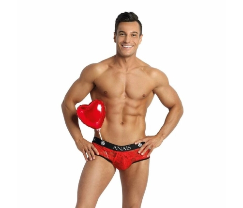 ANAIS MEN Brave Jock Bikini XL Red Floral Lace, Open Back Design