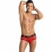 ANAIS MEN Brave Jock Bikini XL Red Floral Lace, Open Back Design