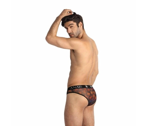 ANAIS MEN CHILL Slip XL - Black Tulle Briefs with Colorful Print