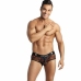 ANAIS MEN Chill Jock Bikini S Black Mesh with Colorful Print