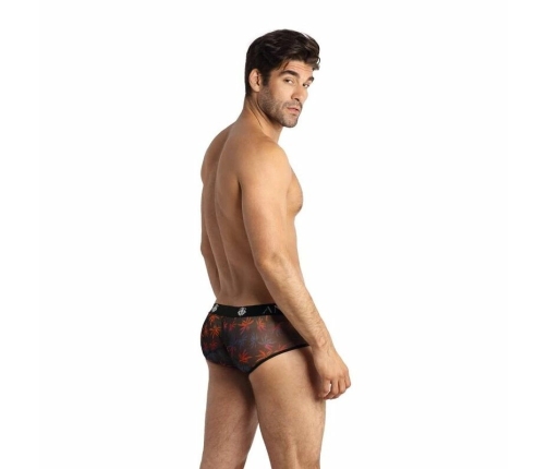 ANAIS MEN CHILL Boxer Briefs S - Sporty Fit, Palm Print, Black Tulle