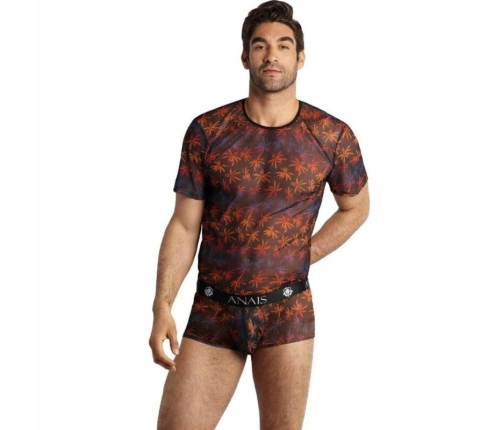 ANAIS MEN CHILL T-Shirt XL - Soft Black Mesh, Colorful Print