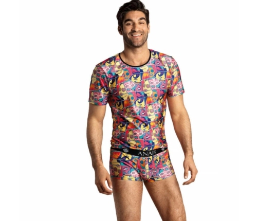 Anais Men Comics T-Shirt S - Soft Modal, Comic Print, Body-Hugging Fit