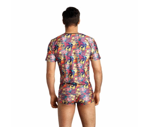 ANAIS MEN Comics T-Shirt M - Modern Print, Soft Modal, Slim Fit