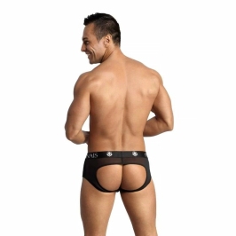 ANAIS MEN Eros Jock Bikini XL - Black Mesh, Open Back Design