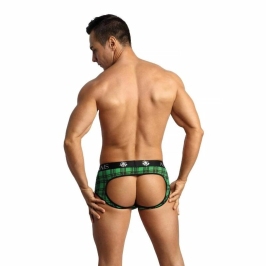 Anais Men Magic Jock Bikini L - Green & Black Lycra Briefs