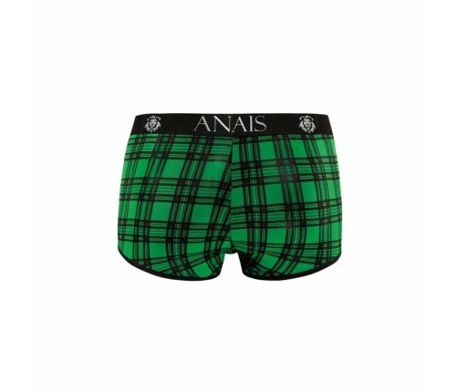ANAIS MEN MAGIC Boxer Shorts S Green-Black Check Lycra Comfort Fit