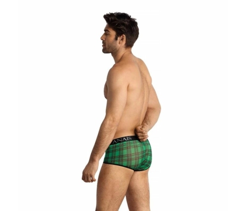ANAIS MEN MAGIC Boxer Shorts S Green-Black Check Lycra Comfort Fit