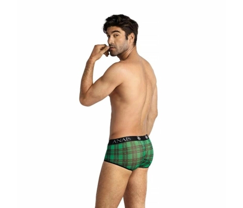 ANAIS MEN MAGIC Briefs L Green-Black Check Comfort Fit