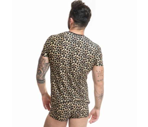 ANAIS MEN Mercury Microfiber T-Shirt S Animal Print Comfort Fit