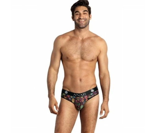 ANAIS MEN Mexico Slip XL - Soft Modal Briefs with Floral Skull Print