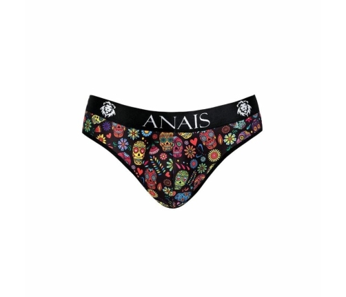ANAIS MEN Mexico Slip XL - Soft Modal Briefs with Floral Skull Print