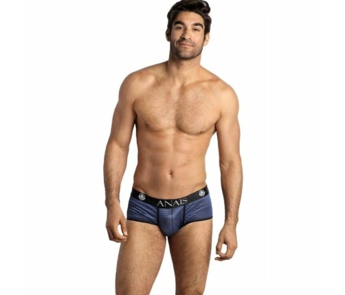 Anais Men Naval Brief S - Navy Blue Tulle, Sporty Fit, Satin Stripes