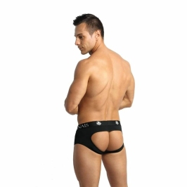 Anais Men Petrol Jock Bikini S - Soft Microfiber, Open Back, Dark Blue