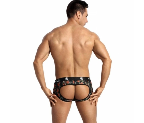 Anais Men Power Jock Bikini XL - Open Back, Rose & Skull Print