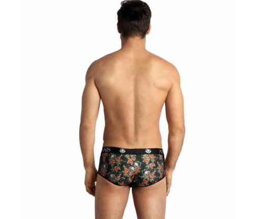 ANAIS MEN Power Brief L - Sporty Cut, Rose & Skull Print, Soft Modal Blend