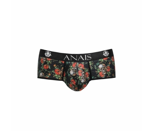 ANAIS MEN Power Brief L - Sporty Cut, Rose & Skull Print, Soft Modal Blend