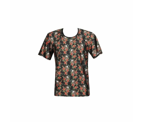 ANAIS MEN Power T-Shirt S - Modern Rose & Skull Print, Soft Modal Blend