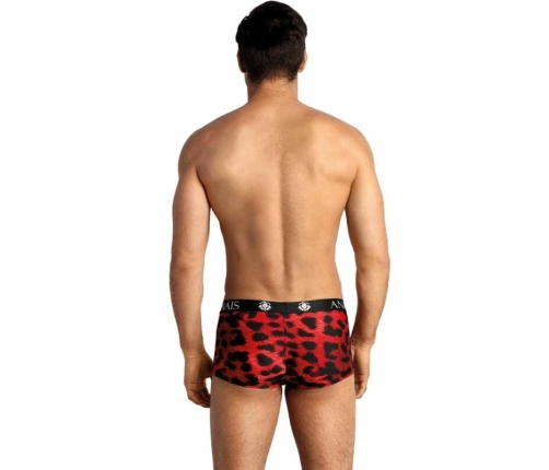 ANAIS MEN Savage Boxer M - Sporty Red Animal Print Microfiber Trunks