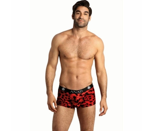 ANAIS MEN Savage Boxer M - Sporty Red Animal Print Microfiber Trunks