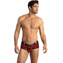 Anais Men Savage Brief M Red Microfiber Animal Print Sport Cut