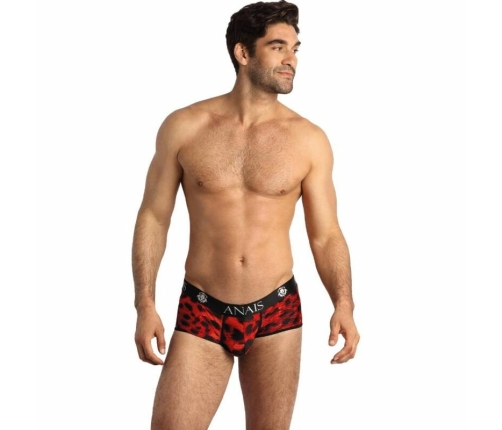 Anais Men Savage Brief M Red Microfiber Animal Print Sport Cut