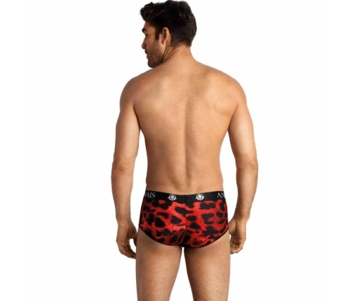 ANAIS MEN SAVAGE Sporty Briefs XL Red Animal Print Microfiber