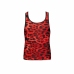 Anais Men Savage Top XL - Red Microfiber, Animal Print, Sleeveless Design