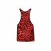 Anais Men Savage Top XL - Red Microfiber, Animal Print, Sleeveless Design