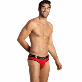 ANAIS Men SOUL Slip S - Red Microfiber Briefs with Black Trim