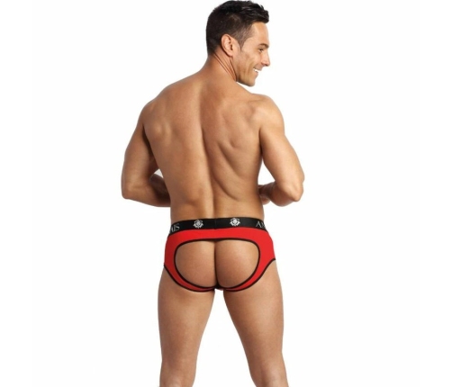 ANAIS SOUL Jock Bikini XL - Red Microfiber, Open Back, Comfort Fit