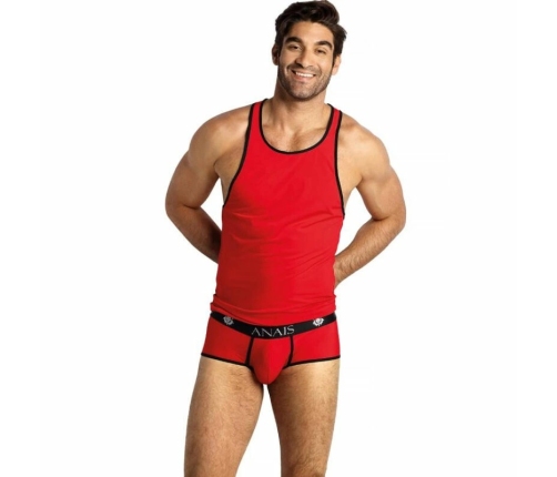 ANAIS MEN SOUL Top L - Red Microfiber Sleeveless Athletic Shirt