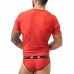 ANAIS Men SOUL T-Shirt XL - Red Microfiber, Black Trim, Body-Fitting Cut