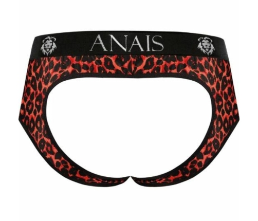 ANAIS Men TRIBAL Bikini Jockstrap XL - Red Microfiber, Animal Print