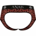 ANAIS Men TRIBAL Bikini Jockstrap XL - Red Microfiber, Animal Print